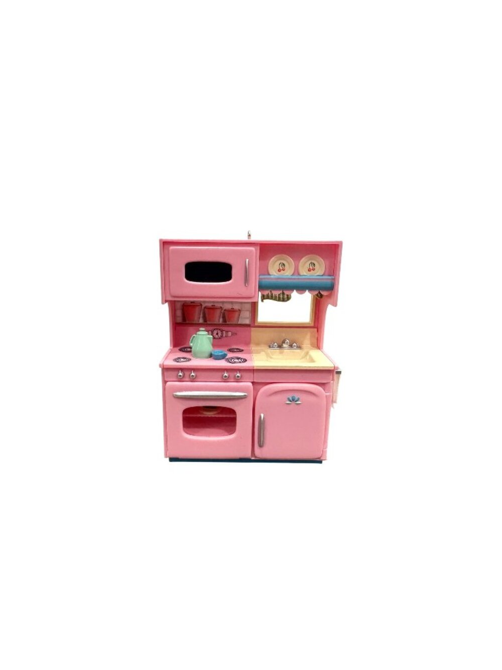 A Kitchenette for Christmas Pink Stove Microwave Sink 2013 Hallmark Ornament